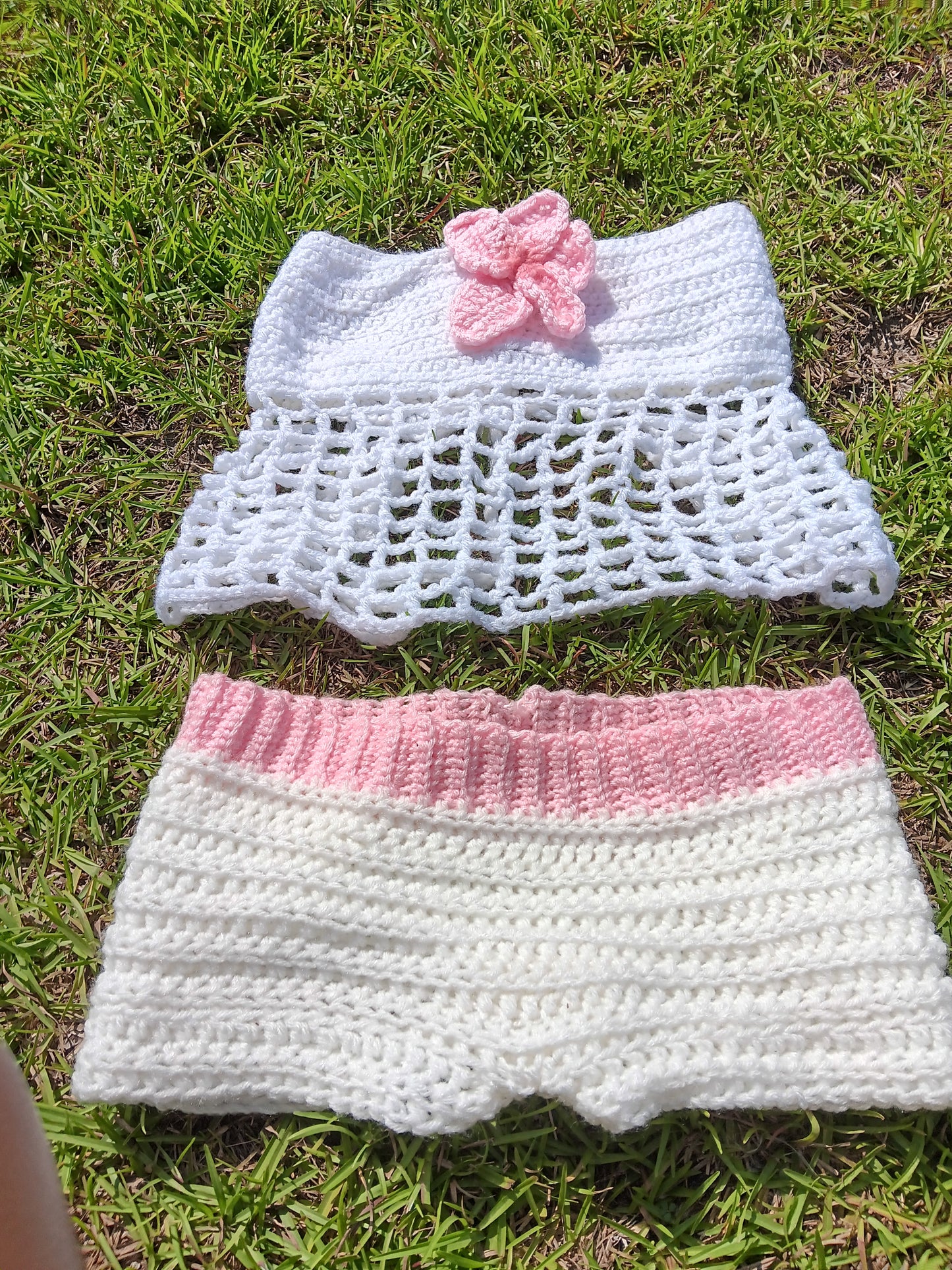 Crochet Top & Shorts Set